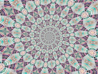 Colorful digital graphic kaleidoscope symmetry mandala style in laser light sunray trial pattern, Tie Dye , spiderweb art abstract background for art projects, banner, business,   card, 3D, template