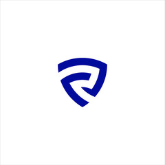 Shield with Initial R logo design inspiration - obrazy, fototapety, plakaty