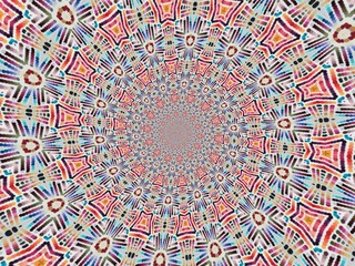 Colorful digital graphic kaleidoscope symmetry mandala style in laser light sunray trial pattern, Tie Dye , spiderweb art abstract background for art projects, banner, business,   card, 3D, template