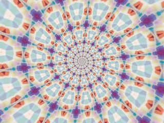 Colorful digital graphic kaleidoscope symmetry mandala style in laser light sunray trial pattern, Tie Dye , spiderweb art abstract background for art projects, banner, business,   card, 3D, template