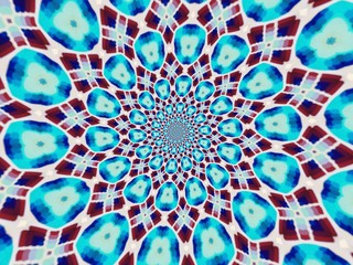 Colorful digital graphic kaleidoscope symmetry mandala style in laser light sunray trial pattern, Tie Dye , spiderweb art abstract background for art projects, banner, business,   card, 3D, template