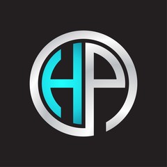 HP Initial logo linked circle monogram