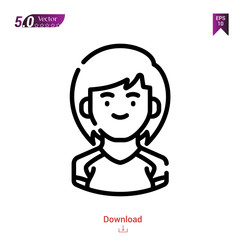 Outline volleyball player icon vector isolated on white background. Graphic design, material-design,sport-avatars icons mobile application, logo, user interface. EPS 10 format vector