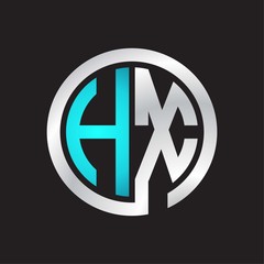 HX Initial logo linked circle monogram