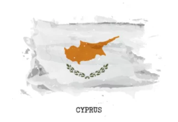 Foto op Canvas Realistic watercolor painting flag of Cyprus . Vector . © stockdevil