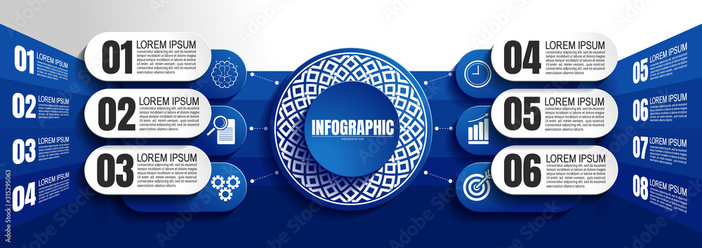 Canvas Prints infographic business data, process chart design template for presentation. abstract timeline element