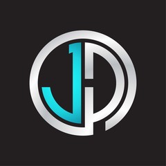JD Initial logo linked circle monogram