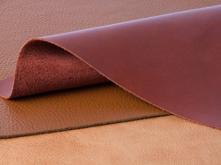 Natural leather textures samples