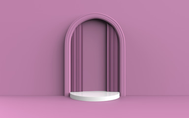 abstract background with winner podium 3d illustration.