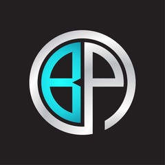 BP Initial logo linked circle monogram