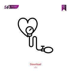 Outline tensiometer icon. tensiometer icon vector isolated on white background. Graphic design, material-design, healthcare icons, mobile application, logo, user interface. EPS 10 format vector