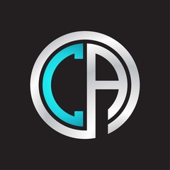 CA Initial logo linked circle monogram