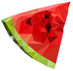 Watermelon in Low Poly style