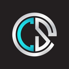 CS Initial logo linked circle monogram