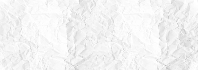 Fototapeta premium Paper texture Crumpled White.Top view.