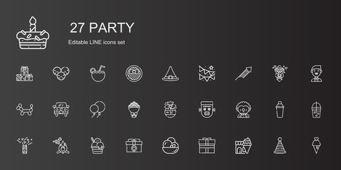 party icons set