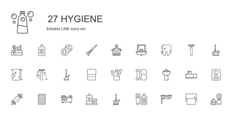 hygiene icons set