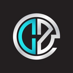 DZ Initial logo linked circle monogram