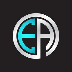 EA Initial logo linked circle monogram