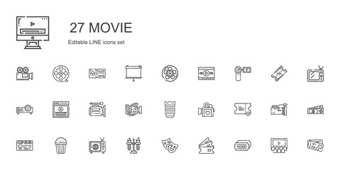 movie icons set