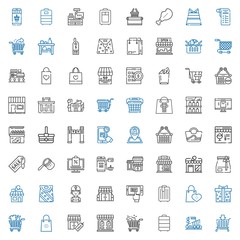 Obraz premium supermarket icons set