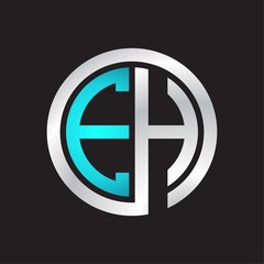 EH Initial logo linked circle monogram