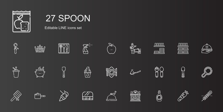 spoon icons set