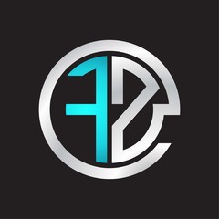 FZ Initial logo linked circle monogram