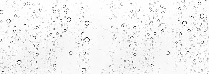 Rain drops on window glasses surface Natural Pattern of raindrops. Natural pattern of raindrops on white background for your design.