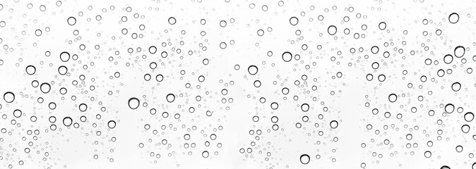 Rain drops on window glasses surface Natural Pattern of raindrops. Natural pattern of raindrops on white background for your design.