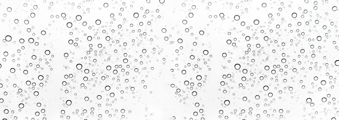 Rain drops on window glasses surface Natural Pattern of raindrops. Natural pattern of raindrops on white background for your design.