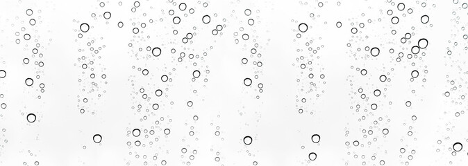 Rain drops on window glasses surface Natural Pattern of raindrops. Natural pattern of raindrops on white background for your design.