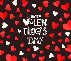 Valentine`s Day celebration vector card