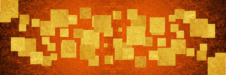 金と赤のバナー背景