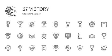 victory icons set