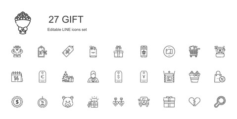 gift icons set