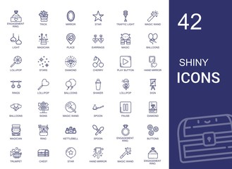 shiny icons set