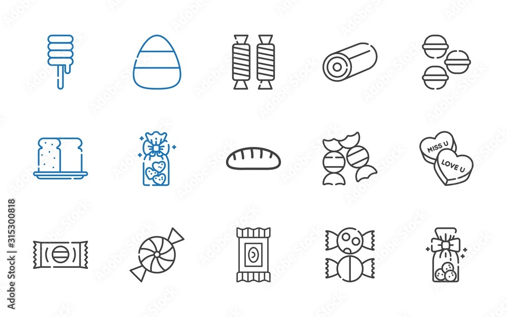 Poster cookies icons set