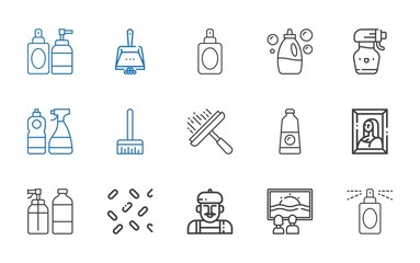 spray icons set