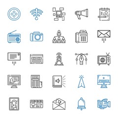 media icons set