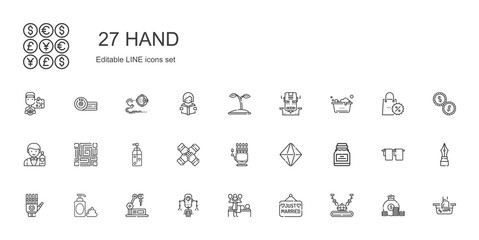 hand icons set