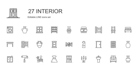 interior icons set