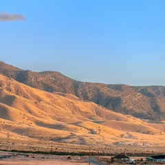 Fototapeta na wymiar Square frame Mountains along the Utah Valley in golden light