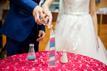 sand ceremony at the wedding
