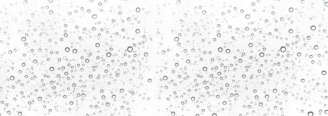 Rain drops on window glasses surface Natural Pattern of raindrops. Natural pattern of raindrops on white background for your design. - obrazy, fototapety, plakaty