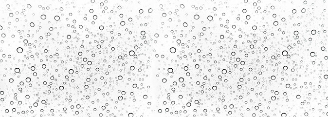 Rain drops on window glasses surface Natural Pattern of raindrops. Natural pattern of raindrops on white background for your design.