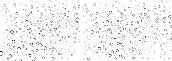 Rain drops on window glasses surface Natural Pattern of raindrops. Natural pattern of raindrops on white background for your design.