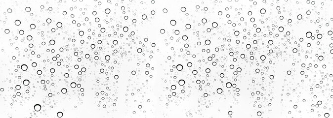 Rain drops on window glasses surface Natural Pattern of raindrops. Natural pattern of raindrops on white background for your design.