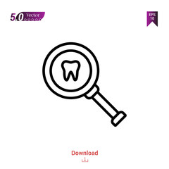 Outline search icon. search icon vector isolated on white background. Graphic design, material-design, healthcare icons, mobile application, logo, user interface. EPS 10 format vector