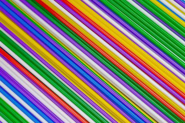Colorful plastic tubules background.